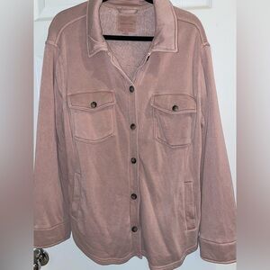 Thread & Supply Longline Sweatshirt Knit Shacket. Women’s size XL. Mauve.